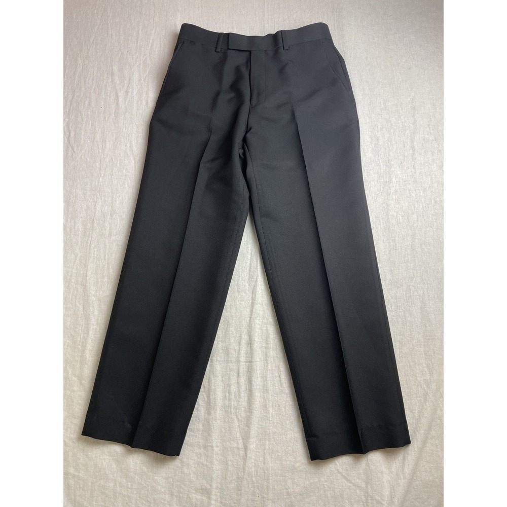 J. Ferrar Black Mens Size 30x30 Modern Fit Straight Leg Flat Front Dress Pants